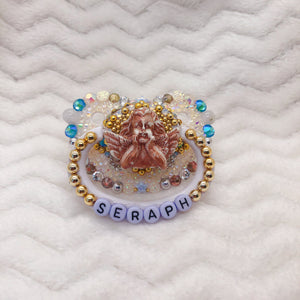 Seraph Encrusted BB Paci with Handpainted Center
