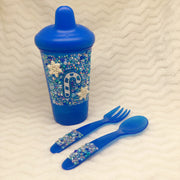 Snowy Peppermint Set (BP Deco Sippy and Utensils)