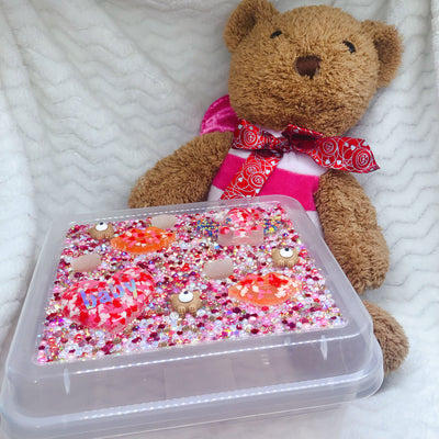 Lovebug Sugar Bear Set (BP Paci Storage Box and Stuffie)