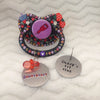 Red and Purple Playtime Paddle PM Paci and Tags Set