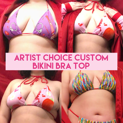 Artist Choice Custom Bikini Bra Top (No Bead, Regular Bead, and Teether Top Options)