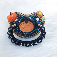 Lil Pumpkin Black PM Paci (Custom Options Blank to Full Deco)