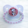 Pink Baby Cow PM Paci (Custom Options Blank to Full Deco)