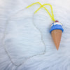 Blue and Yellow Ice Cream Bubble SP Necklace