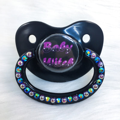 Color Fade Baby Witch PM Paci (Custom Options Blank to Full Deco)