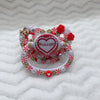 Princess Ruffle Heart Red/White PM Paci (Custom Options Blank to Full Deco)