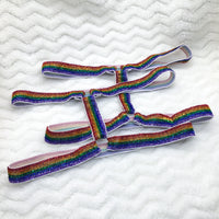 Rainbow Glitter HC Garter Harness Set 18.5 to 20.5 inch