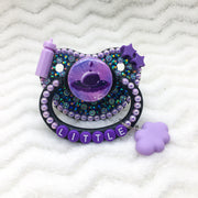 Purple Littlespace Flying Saucer PM Paci (Custom Options Blank to Full Deco)