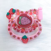 Pink Strawberry PM Paci (Custom Options Blank to Full Deco)