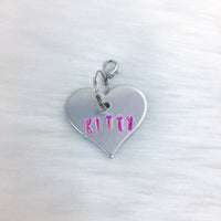 Pink Kitty Collar Tag or Bracelet Charm