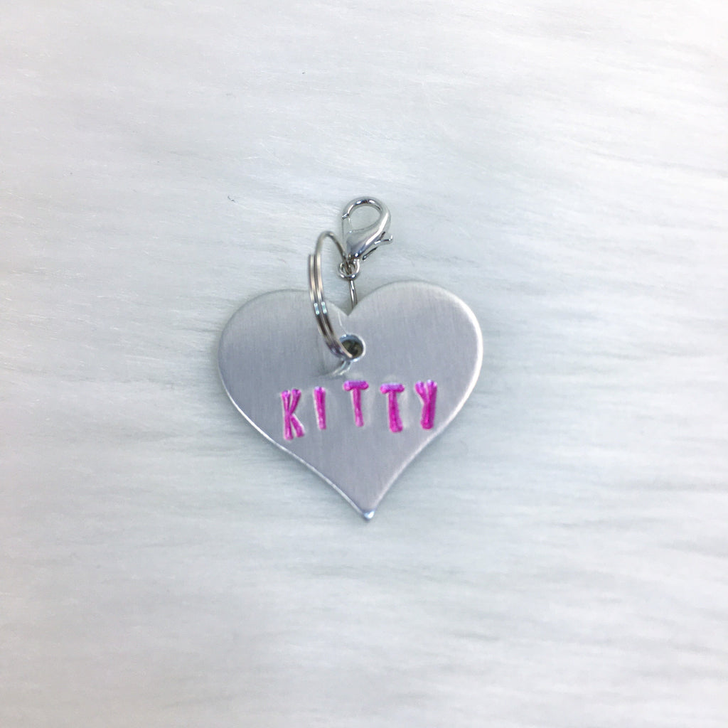 Pink Kitty Collar Tag or Bracelet/Paddle Charm