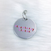 Strawberry Kitten Collar Tag or Bracelet/Paddle Charm
