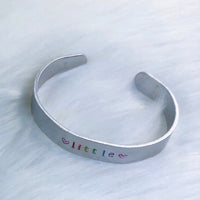 Submissive Titles Aluminum Cuff Bracelet