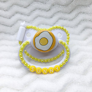 Sunny Side Up Egg PM Paci (Custom Options Blank to Full Deco)