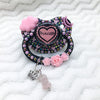 Princess Ruffle Heart Black/Pink PM Paci (Custom Options Blank to Full Deco)