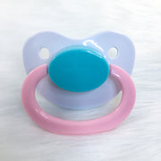 Possibly Trans Pride White/New Blue/Pink Color Mix Plain Adult Paci