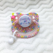 Chronically Cute Text Pastel Outline PM Paci (Custom Options Blank to Full Deco)