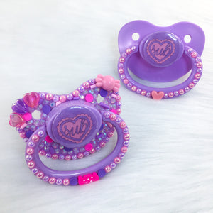 Lavender Sub Ruffle Heart PM Paci (Custom Options Blank to Full Deco)