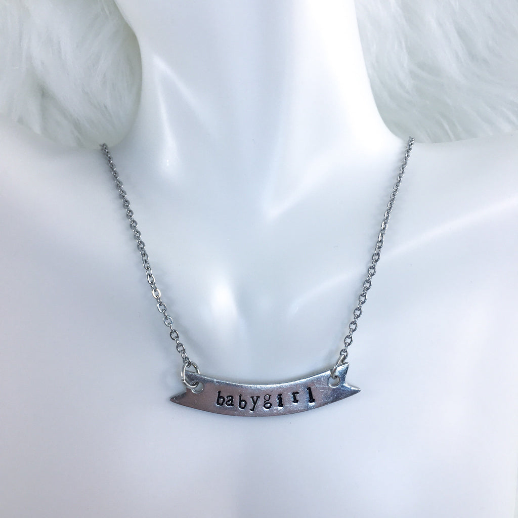 Baby Girl Banner Necklace
