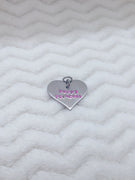 Puppy Princess/Prince/Princex Pink Heart Collar Tag or Bracelet Charm