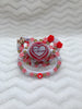 Your Highness Ruffle Heart Red/White PM Paci (Custom Options Blank to Full Deco)