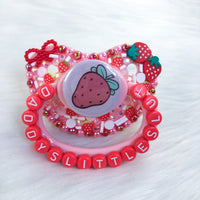Red Strawberry PM Paci (Custom Options Blank to Full Deco)