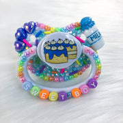 Blue Confetti Sprinkles Cake Without Slice PM Paci (Custom Options Blank to Full Deco)